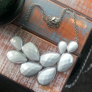 White stone necklace